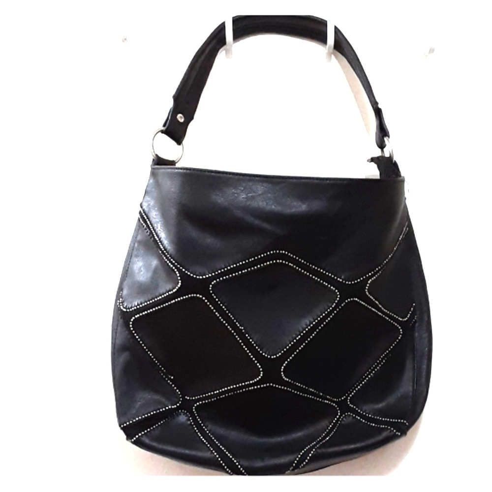 Youmi K Purse Tote Black Silver Studded Large Bag